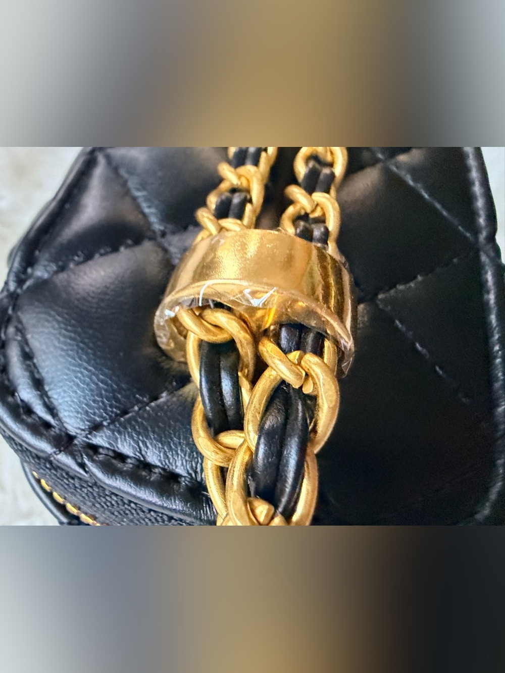 Chanel MAKEUP Black Leather Gold Ball Box Bag w Gold Hardware (SEALED) NEW - Picture 10 of 16